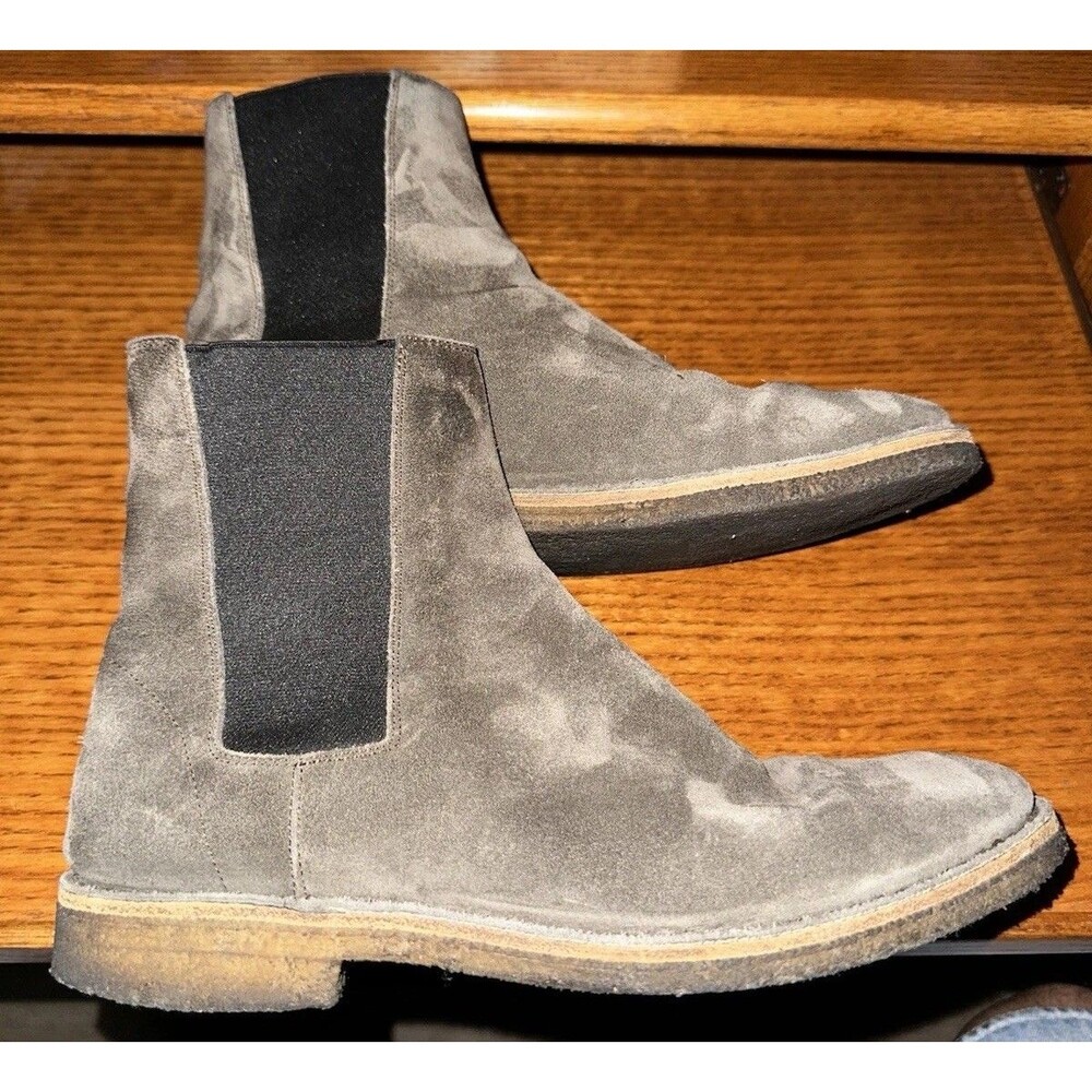 SAINT LAURENT Chelsea Suede Leather Boots Size 41/US8